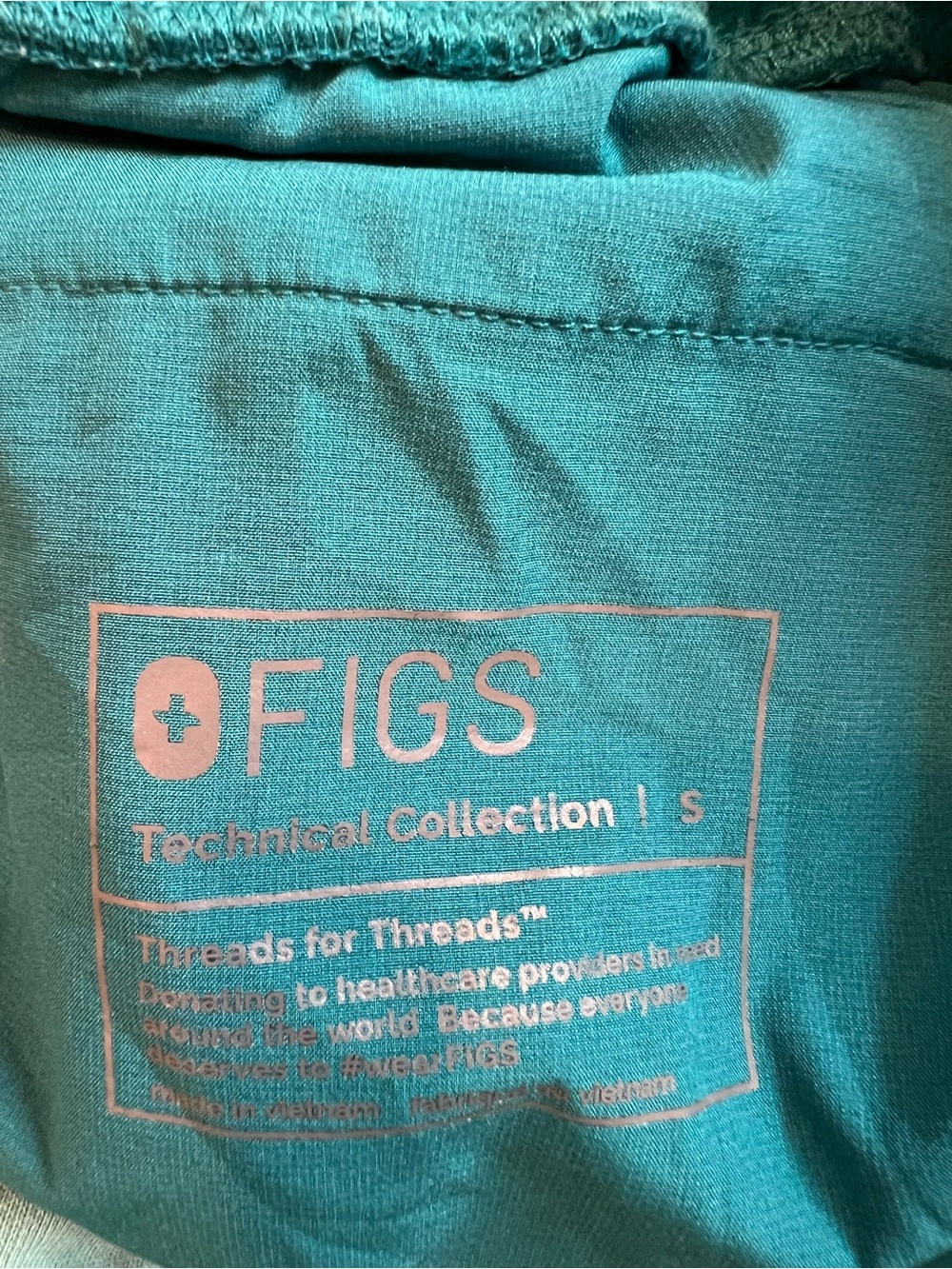 Figs Teal Short-Sleeve Scrub Top - Picture 4 of 5